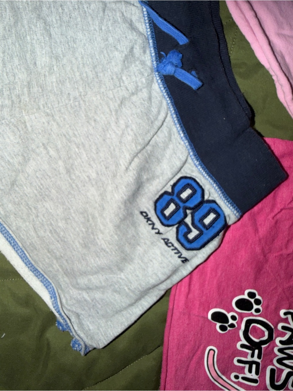DKNY Active Girls' Gray & Navy 89 Athletic Shorts pink panther crop top